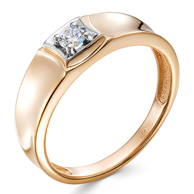 Кольцо, золото, бриллиант, 1-705-10